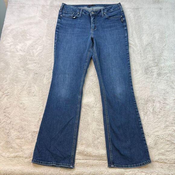 Silver Jeans Avery Slim Boot Jeans Womens Size 14x33 Stretch Pants Inseam 31" - Picture 1 of 9